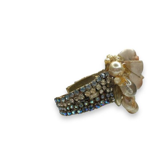 Wendy Gell Wristie Creepy Haunted Doll Face Crystal Cuff Bracelet Vintage - Picture 3 of 14